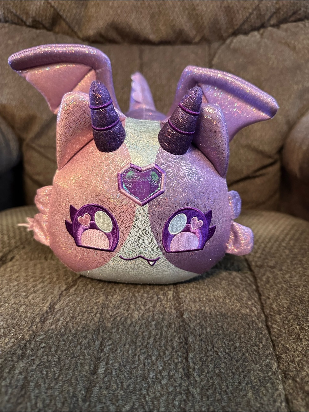 11” aphmau dragon meemeow (new without tags) Plush Glitter Purple Dragon Plushie